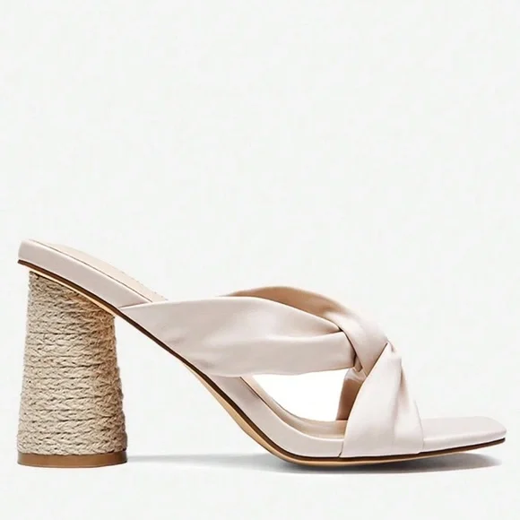 🆕 Chunky Round Heel Mule Sandals - Picture 4 of 6